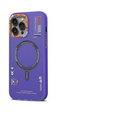 Capa de telefone magnética fosca para iphone 12 13 14 15 pro max carga sem fio fosco volta metal lente quadro botões capa, azul, para iphone 15 pro
