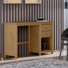 Escrivaninha 110cm Madeira Maciça 2 Gavetas Topazio Freijó