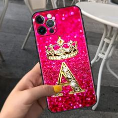 Capa de telefone de carta de diamantes rosa para iPhone 11 7 12 13 Pro XR X XS Max 6 6S 8 Plus SE Capa macia à prova de choque Funda SE2022,B01,Para iphone 11 Pro