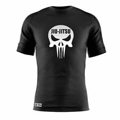 Camisa Jiu Jitsu Skull Dry Fit UV-50+ - Preta