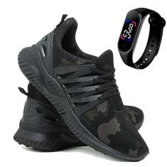 Kit Tênis Challenge Unissex Moda Fitness Treino Academia e Caminhada + Relógio Digital-Unissex