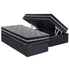 Cama Box Baú Solteiro: Colchão Molas SuperPocket Ensacadas D Angelis A