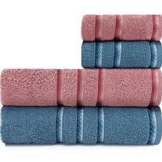 Jogo de Toalhas 4 Peças Banhão + Rosto Algodão Appel - Classic Emcompr