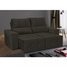 Sofá 3 Lugares Retrátil Reclinável 200cm Veludo Miami Wood estofados