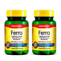 Kit 02 Ferro 100% IDR com 60 Cápsulas Maxinutri