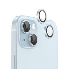 FLOLAB Protetor de lente de câmera NanoArmour para iPhone 15/15 Plus durável, capa de câmera de vidro temperado, anel de câmera de alumínio, TruColors antirreflexo, ultra transparente e fácil de