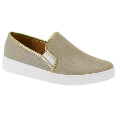 Tênis Feminino Slip On Tela Shine Dourado Vizzano 1214.200-Feminino