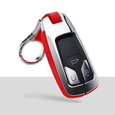 TPHJRM Capa de chave de carro em liga de zinco, capa de chave, adequada para Audi 2016 2017 A4L Q7 TT TTS ALL