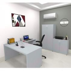 Mesa para Escritório Reta com Pé Nivelador Natus Bramov Móveis