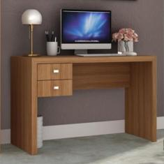 Escrivaninha 2 Gavetas Me4123 Tecno Mobili Amendoa