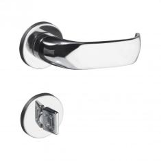 Fechadura Para Banheiro 40mm Com Roseta Zm 500-80b Contemporânea Pado