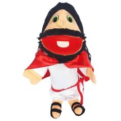 Fantoche Jesus De Mão Personagem Bíblico 42Cm