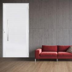 Porta Lambril de Alumínio 210 x 80cm com Puxador Linha 30 Lado Direito Branco