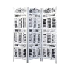 Biombo De Madeira Branco