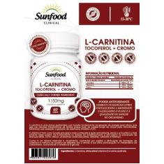 L-Carnitina Tocoferol + Cromo 675Mg 60 Cápsulas Sunfood Clinical - Sun