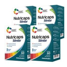 Kit 04 Nutricaps Sênior Polivitaminico Maxinutri 60 Capsulas