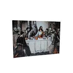 Quebra-cabeça Sagrada Santa Ceia de 300 peças Tons de Cinza em MDF