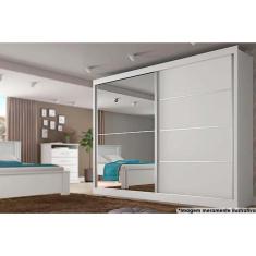 Guarda Roupa Casal 2 Portas (1 c/ Espelho) e 4 Gavetas Verona Plus Branco - Europa
