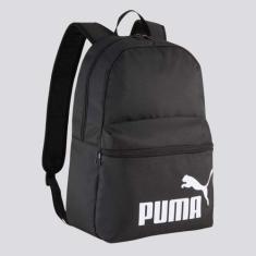 Mochila Puma Phase Preta e Branca, Único