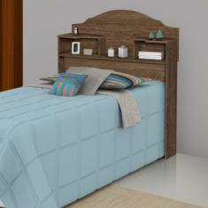 Cabeceira Para Cama Box Solteiro 2 Nichos Evelyn Carmolar Mocaccino