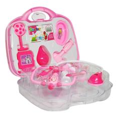 Kit Maleta Medica Doutora Com Luz e Som Rosa - Dm Toys 5583