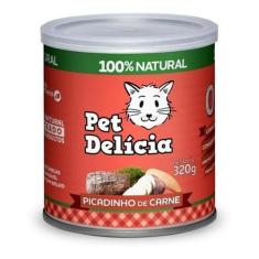 Ração Úmida Natural Pet Delícia Picadinho Carne Gatos 320G - Petdelíci