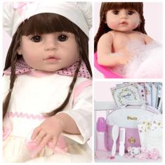 Boneca Reborn Bebê Realista Princesa Nicole Enxoval Completo - Cegonha
