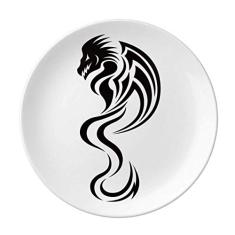 Dragon Animal Art Grain Contorno placa decorativa Porcelana Salver Prato de jantar