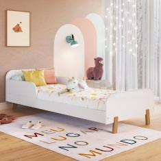 Cama Solteiro Infantil Montessoriana CA050 Branca  Branco