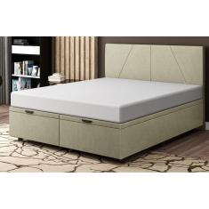 Base Cama Baú  Queen Size Veludo SkyBox