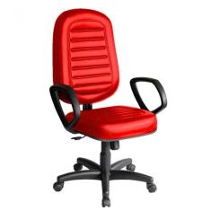 Cadeira Presidente Para Escritório Linha Blenda Vermelho