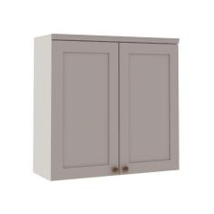 Armário Aéreo 80cm Cozinha com 2 Portas e 1 Prateleira MDF - GenialFle