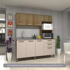 Cozinha Compacta 182,10cm 8 Portas e 2 Gavetas sem Tampo sem Fundo 354