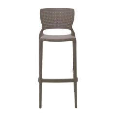 Banqueta Tramontina Bar Camurça Em Polipropileno e Fibra