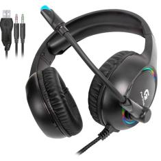 Headset Gamer Fortrek Holt P2 + USB RGB Preto