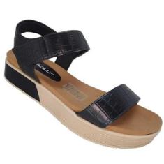 Sandália Piccadilly Plataforma Preta-Feminino