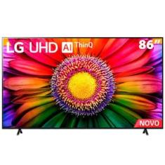 Smart TV 86" 4K LG 86UR8750PSA com processador ThinQ AI, WebOS, AI Brightness Control, HDR, Bluetooth, Alexa Built In e Controle Smart Magic