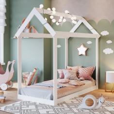 Mini Cama Infantil Montessoriano Meu Fofinho Art in Móveis Branco