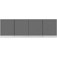 Armário Aéreo Cozinha Adriana 4 Portas 150 Cm Preto