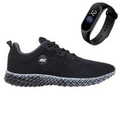 Tenis Feminino Academia Caminhada Ortopêdico Esporte Leve e Macio e Relógio-Feminino