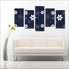 Quadro Decorativo Flores Paisagens Natureza Decorações Salas 5 peças c