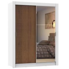 Guarda-roupa Solteiro Denver 2 Portas Correr Espelho Madesa