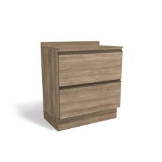 Balcão De Cozinha Maxxi G755 2 Gavetas C-tampo 80cm Nogal-nogal - Kappesberg