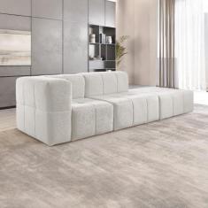 Sofá Modular 3 Lugares Bouclé - Zurc Decor