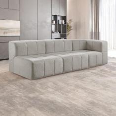Sofá Modular 3 Lugares Bouclé - Zurc Decor