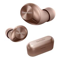 Technics Fones de ouvido Bluetooth multiponto sem fio com microfone, HiFi, chamadas claras, bateria de longa duração, leve ajuste confortável, Alexa integrada, EAH-AZ40-N (ouro rosa)