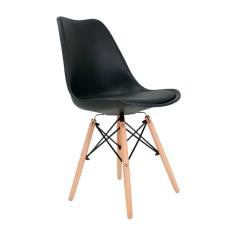 Cadeira de Jantar Eames Saarinen Leda Preta