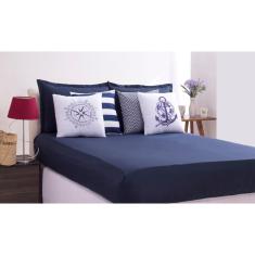 Jogo De Lençol Liberty Queen 07 Peças Azul