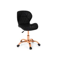 Cadeira Office Eiffel Slim Base Giratória Preta - Red Gold