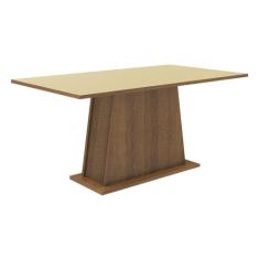 Mesa Madesa Retangular Tampo de Madeira 5364 - Rustic/Crema, Rustic/Cr